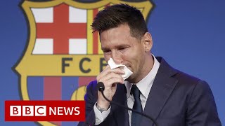 Lionel Messi’s tearful farewell to Barcelona  BBC News [upl. by Allan]