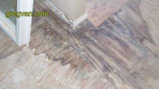 Plywood Water Stains from Water Leaks  Bathtub Tile Damage from Poor Installation [upl. by Appolonia]