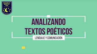 Analizando textos poéticos material para 5° básico [upl. by Nannie]