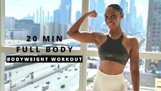 20 min Full Body Workout  BODYWEIGHT  Muscle amp Strength [upl. by Lleret]