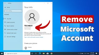 How to Remove Microsoft Account in Windows 10 [upl. by Emalee837]