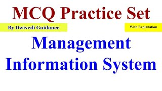 Management Information system mcq MIS mcq management information system mcq by dwivedi guidance [upl. by Weide]