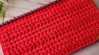 Fall 2024  Crimson Strands Easy Tunisian Crochet Pattern with Bold Ornamental Lines [upl. by Nnaxor]