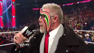 2014 WWE Hall of Famer Ultimate Warrior speaks Raw April 7 2014 [upl. by Norrehs]