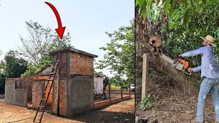 MUITA LUTA NA CONSTRUÇÃO DA NOSSA CASA NA FAZENDA😰 [upl. by Basir]