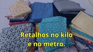 Retalhos no kilo e no metro diversos tecidos [upl. by Antebi391]