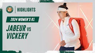 Jabeur vs Vickery Round 1 Highlights  RolandGarros 2024 [upl. by Dyson]