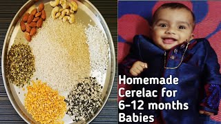 Homemade Cerelac For 612 Month BabiesBaby FoodUggu Recipe In TeluguSuper Healthy RecipeUggu [upl. by Aitam]