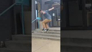 Slow motion Ollie Down Some Stairs skateboarding street art [upl. by Wolliw]