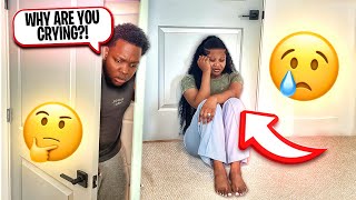 CRYING With The Door LOCKED Prank… Cute reaction [upl. by Mosira]