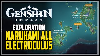 Narukami Island All Electroculus Locations Genshin Impact [upl. by Einegue]