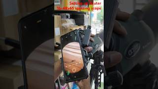 setting up Acuter 1648x65 waterproof spotting scope amp tripod mobilephotography rs18500 shorts [upl. by Sualakcin]