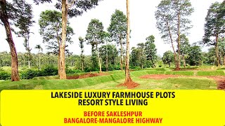 Managed Farmland near Bangalore Quarter acr Lakeside Farmhouse Plots 200km Kunigal Road Sakleshpur [upl. by Hathcock]