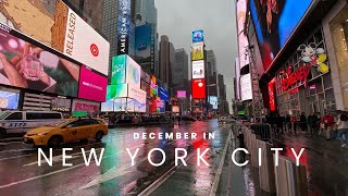 New York City in Winter  4K HD Walk Through The City in December [upl. by Konikow751]