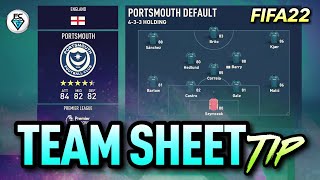 FIFA 22 TEAM SHEET TIP [upl. by Gnat288]