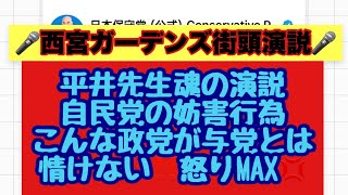 りーチャンネル日本保守党応援シニア夫婦 西宮ガーデンズ自民党妨害演説かぶる🎤良く我慢しましたねー百田代表❗️平井先生魂の演説🎤民衆大拍手‼️ [upl. by Monson]