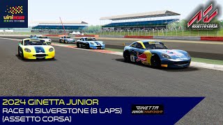 2024 Ginetta Junior  Race in Silverstone 8 laps  Assetto Corsa [upl. by Constancy865]