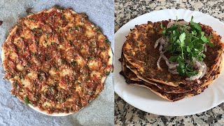 EVDE LAHMACUN NASIL YAPILIR✅  LEZZETLİ İÇİ VE İNCECİK HAMURUYLA LAHMACUN TARİFİ 💯 [upl. by Tabitha423]