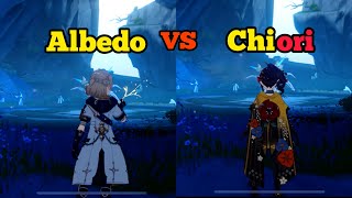 Albedo VS Chiori Damage Comparison [upl. by Ennaimaj676]