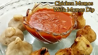 Chicken Momos recipe Momos with chutney Steamed and fried momosMomos chutney recipe [upl. by Tram]