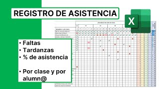 Cómo hacer un registro de asistencia en Excel paso a paso [upl. by Zelikow]