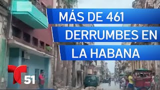 Autoridades cubanas reportan más de 461 derrumbes en La Habana tras el huracán Rafael [upl. by Cadmann75]