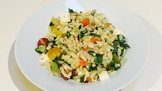 Greek Risoni Orzo Salad [upl. by Ordnasela]