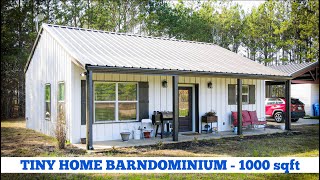 Tiny Home Barndominium Tour  1000 sqft [upl. by Noeht]