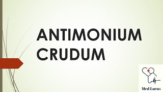 Essence of Antimonium Crudum [upl. by Nakasuji]