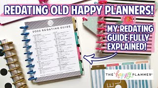 easy REDATING GUIDE reusing old The Happy Planner how to redate  example frankenplanner tutorial [upl. by Garihc]