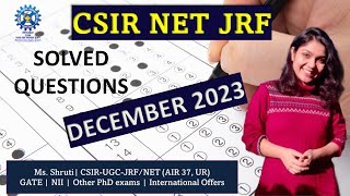 CSIRUGC NET JRF Questions Discussed December 2023 csirnetjrf lifesciences csir nta csirnet [upl. by Ardied]