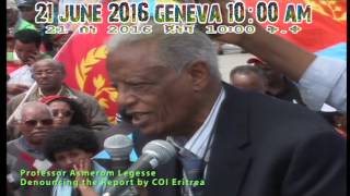 Professor Asmerom Legesse denouncing the COIE Report in Geneva [upl. by Graehme]