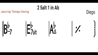 Ab major 251 V7alt backing track 200bpm real instruments [upl. by Navlys494]