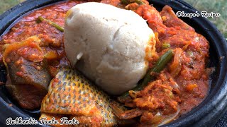 How To Make Authentuc Ghana Fante Fante With Soft Banku Spicy Fish Pepper Sauce [upl. by Morly]