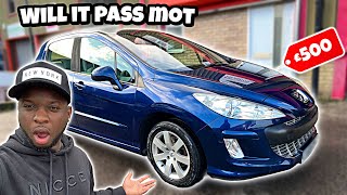 BIDDING ON BCA AUCTION I WON A CHEAP PEUGEOT 308 WITH NO MOT WILL IT PASS [upl. by Bowlds872]