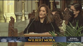 Wilbert Moras Sister Karina Mora Delivers Eulogy [upl. by Letney]