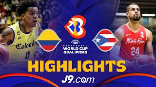 🇨🇴 Colombia vs 🇵🇷 Puerto Rico  J9 Basketball Highlights  FIBAWC 2023 Qualifiers [upl. by Jann148]