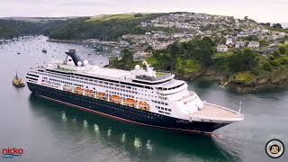 Vasco Da Gama being tugged back into Fowey Harbour 18th August 2024 [upl. by Dewayne]