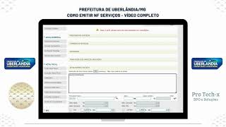 Prefeitura de UberlândiaMG  Como emitir NF Prestação de serviços vídeo completo [upl. by Maite]