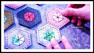 DIY Hexagon Design┃HandyMumLin sewing project ✂✂✂ [upl. by Eedya]