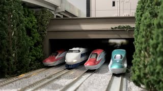 Bullet trains at the tunnel [upl. by Llehsim]