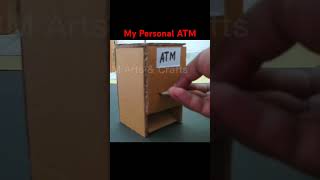 Cardboard ATM Machine shorts shortsfeed youtubeshorts cardboardcraft shortsviral trending [upl. by Narol]