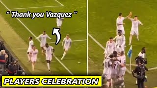 Lucas Vazquez goal on 92th minutes amp Real Madrid players celebration against Deportivo Alaves [upl. by Goines]