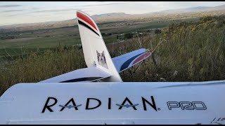 Slope soaring crash and recovery with a Radian Pro [upl. by Marriott]