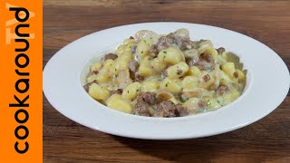 Chicche di patate alla fonduta di taleggio con funghi e salsiccia [upl. by Hubey]