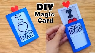 DIY  Magic Card for Fathers Day  Fathers day Greeting Card  Happy Fathers Day Card 2024 [upl. by Nylsoj]