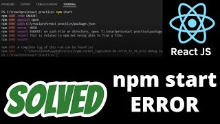 npm err code enoent react  How to fix npm start not working error in React JS [upl. by Baumbaugh673]