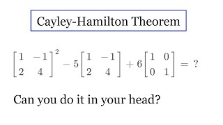 Cayley hamilton theorem for the matrix  Cayley hamilton theorem Application  linear polynomial [upl. by Abagael]