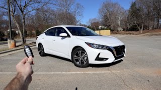 2022 Nissan Sentra SV Start Up Test Drive Walkaround and Review [upl. by Ondrea]