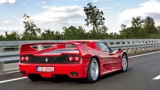 Ferrari F50 on German Autobahn  loud acceleration HD [upl. by Vrablik]